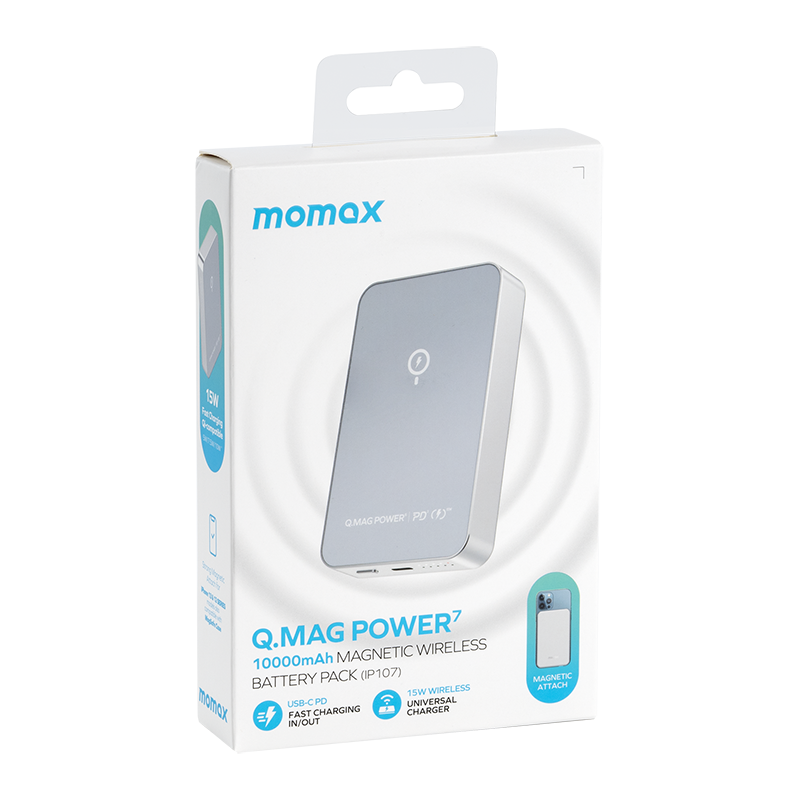 Momax Q.Mag Power 7 磁吸無線充流動電源10000mAh IP107-28