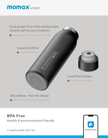 Momax Smart Bottle 智能保溫水樽 HL6S