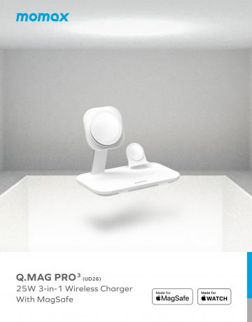 Momax Q.Mag Pro 三合一 無線充電座 UD26