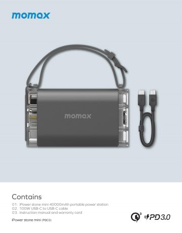 Momax iPowerstone Mini 便攜儲能電源 PB03